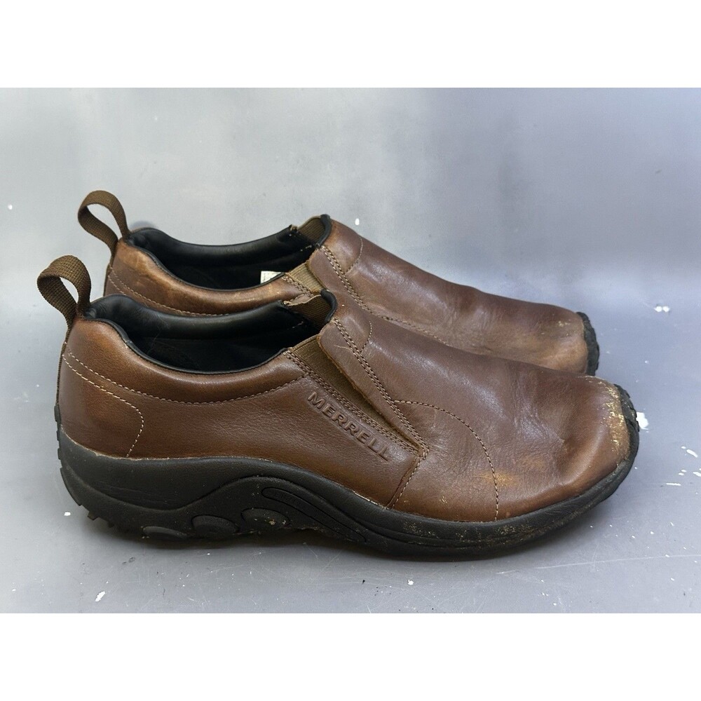 Merrell Jungle Moc Mens Size 12 Leather Slip On Shoes Brown J000439